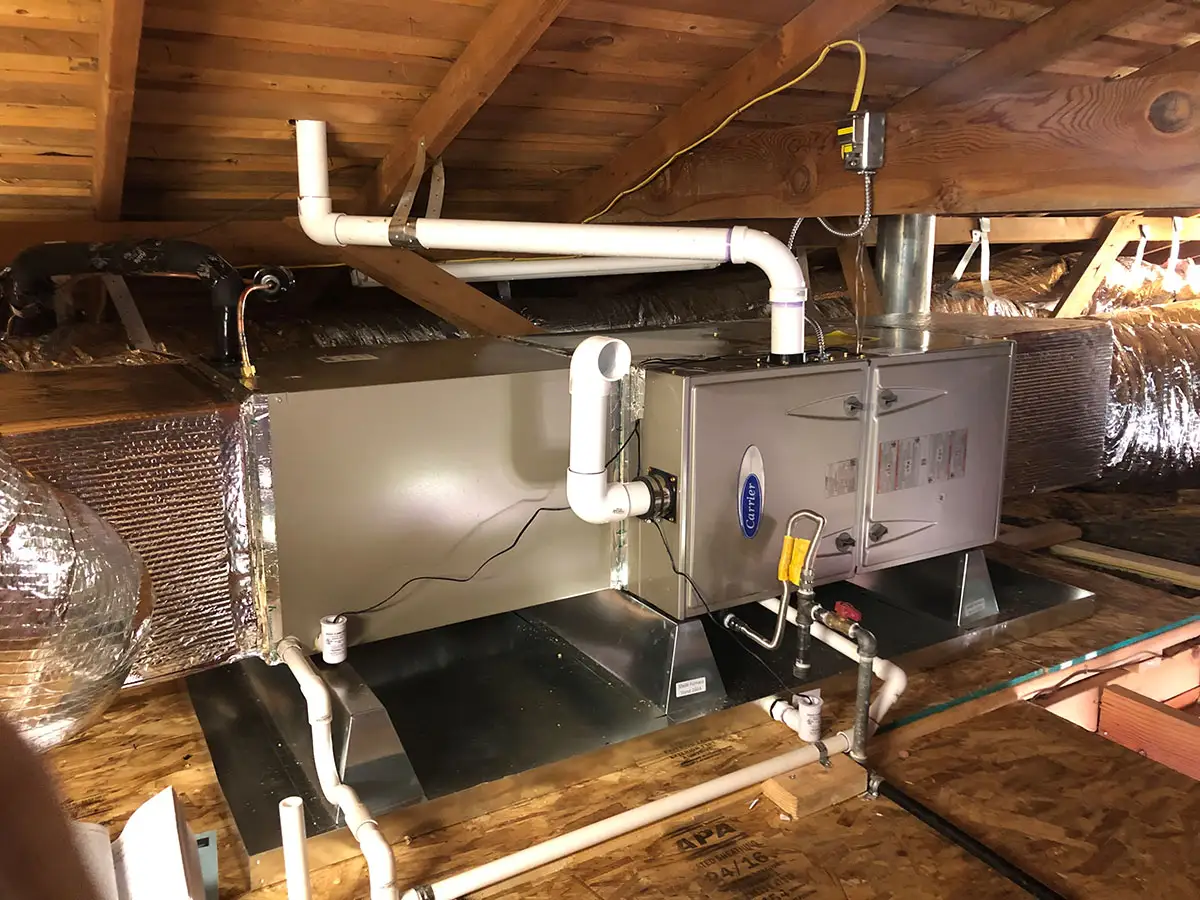 3-Ton High-Efficiency Carrier Furnace with ADP Coil installation